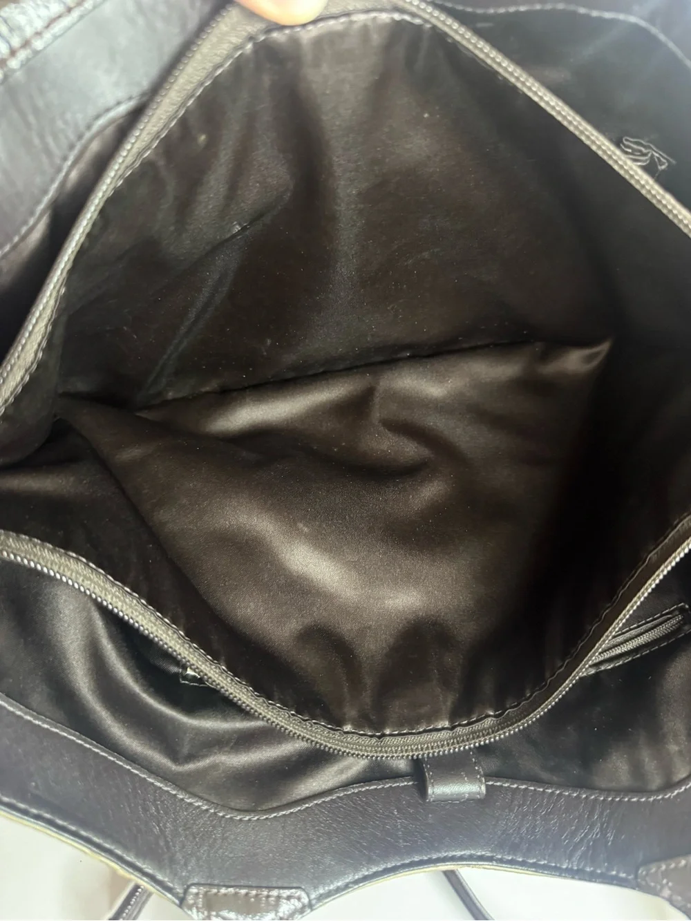 #342 Coach Signature Khaki Canvas Jacquard & Leather Tote Bag